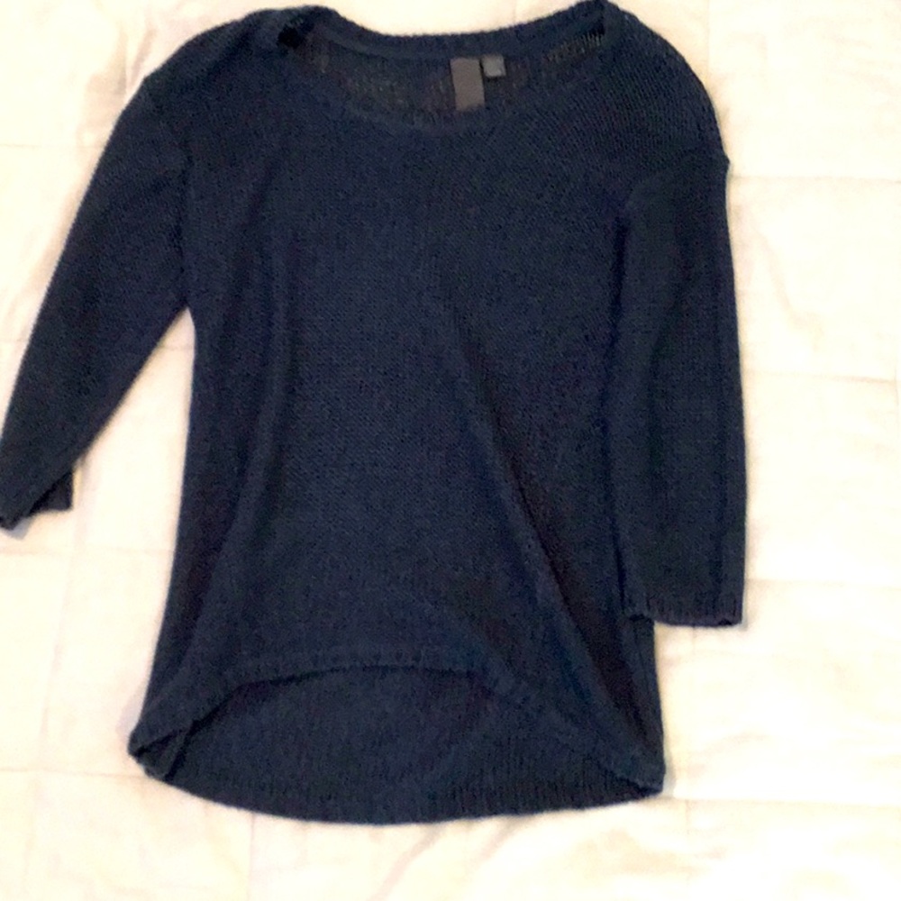 Navy blue long sleeve shirt
